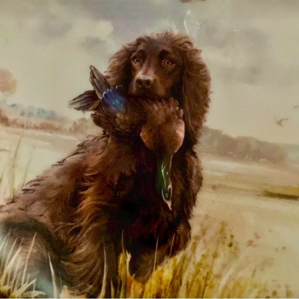 Southern Living English Spaniel Dog Bird Duck Accent Salad Plate 8.37in.